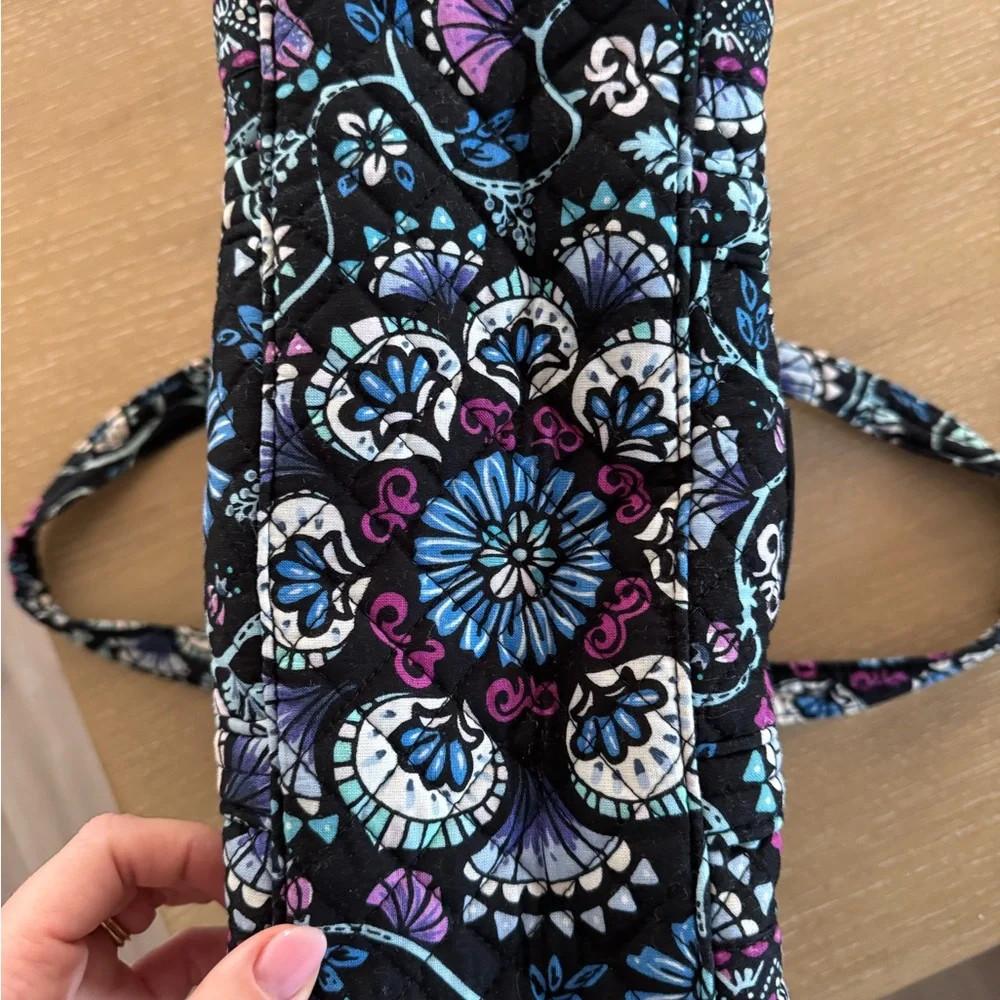 Vera Bradley Mini Duffel Bramble Print Quilted Purse Missing Long Strap - Picture 5 of 10